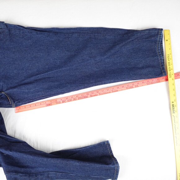 Hammill Heavy Denim Overalls Men's 50R (50x30) 100% Cotton Dark Wash Work Wear - Picture 11 of 13